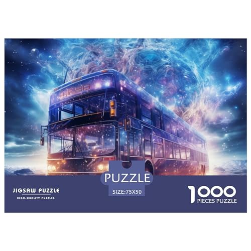 Puzzles für Erwachsene, 1000 Teile, Fantasy-Bus-Puzzles für Erwachsene, Holzbrettpuzzles, lustiges Geschenk, 1000 Teile (75 x 50 cm) von GQmoney