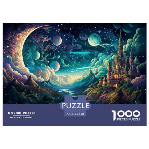 Puzzles für Erwachsene, 1000 Teile, Festungspuzzles für Erwachsene, herausforderndes Spiel, Denksportaufgaben, 1000 Teile (75 x 50 cm) von GQmoney