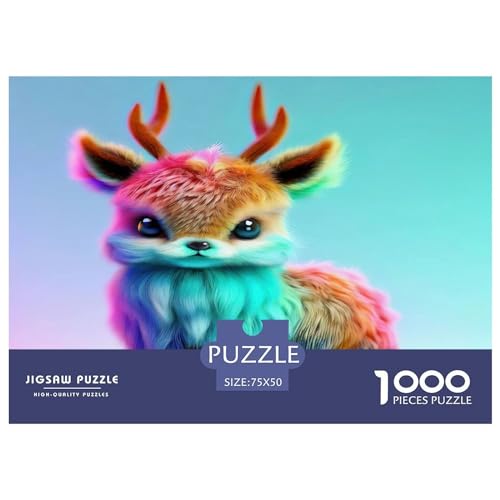 Puzzles für Erwachsene, 1000 Teile, geschnittenes Elch-Puzzle für Erwachsene, herausforderndes Spiel, Denksportaufgaben, 1000 Teile (75 x 50 cm) von GQmoney