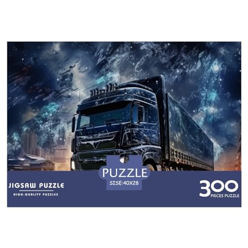Puzzles für Erwachsene, 300-teiliges Puzzle für Erwachsene, Galaxy Truck, kreative rechteckige Puzzles, Holzpuzzle, Puzzle 300 Teile (40 x 28 cm) von GQmoney