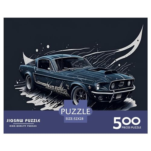 Puzzles für Erwachsene, 500 Teile, 1968, kreative Holzpuzzles, praktisches Spiel, Puzzle, Familiendekoration, 500 Teile (52 x 38 cm) von GQmoney