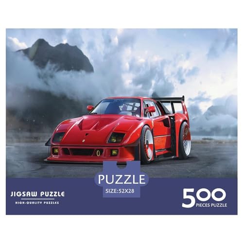 Puzzles für Erwachsene, 500 Teile, Puzzle für Erwachsene, Autos, kreative rechteckige Puzzles, Holzpuzzle, Puzzle 500 Teile (52 x 38 cm) von GQmoney