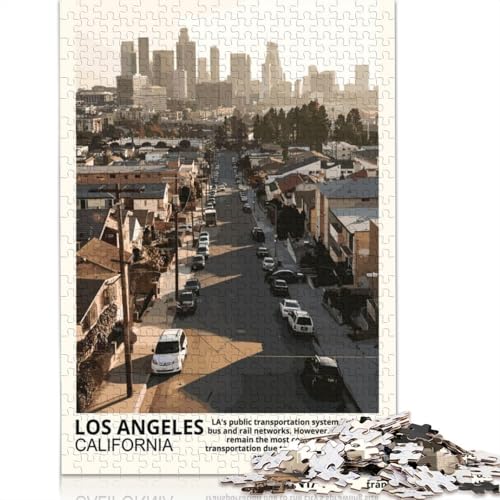 Puzzles für Erwachsene mit der Stadt Los Angeles, Spielzeug, Lernspiel, schwierige Puzzles für Kinder ab 12 Jahren, 520 Teile (52 x 38 cm) von GQmoney