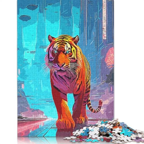Raubtiger-Puzzle für Erwachsene und Kinder. Unmögliches Herausforderungsspielzeug, Lernspiele, Heimdekoration, ab 14 Jahren, 520 Teile (52 x 38 cm) von GQmoney