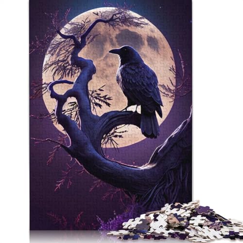 Raven Moon Puzzle 520 Teile für Erwachsene, kreative Spiele, Puzzlespiele für Erwachsene für Jungen oder Mädchen, 520 Teile (52 x 38 cm) von GQmoney