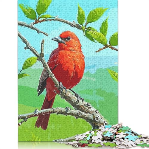 Red Bird Puzzle für Erwachsene und Kinder, 520 Teile, unmögliche Herausforderung, Spielzeug, Lernspiel, Heimdekoration, Geschenke, 520 Teile (52 x 38 cm) von GQmoney