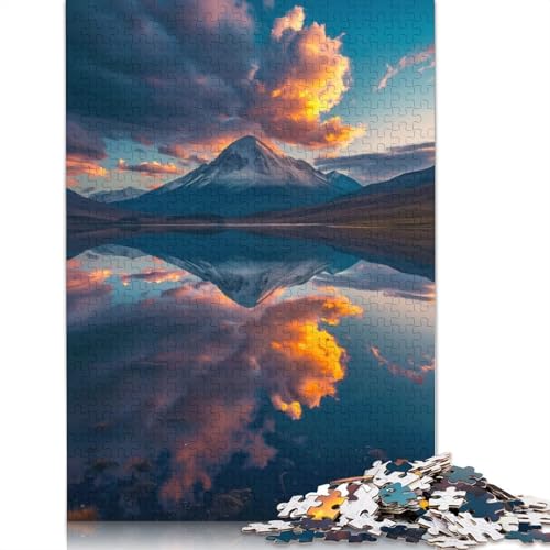 Reflected Mountain Majesty 1000-teiliges Puzzle, Denksportaufgabe, Problemlösungspuzzle für Erwachsene und Kinder, 1000 Teile (75 x 50 cm) von GQmoney