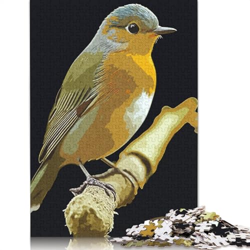 Robin Bird 1000-teiliges Puzzle für Erwachsene. Anspruchsvolle und knifflige Puzzles für Erwachsene und Kinder. 1000 Teile (75 x 50 cm) von GQmoney