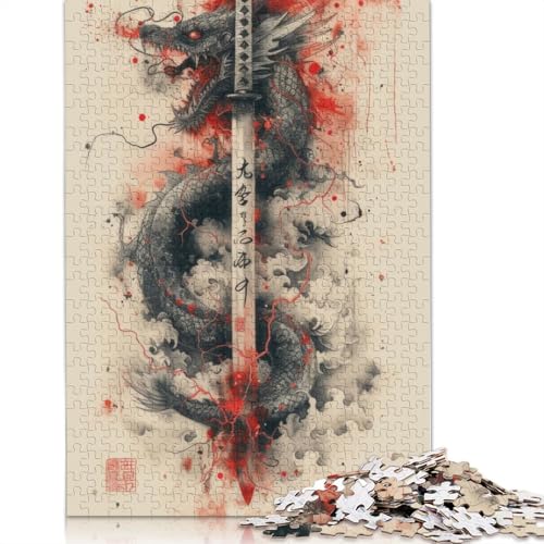 Rompecabezas 1000 Piezas aus der Katana del Dragón Para Erwachsene und Jugendliche (75 x 50 cm) von GQmoney