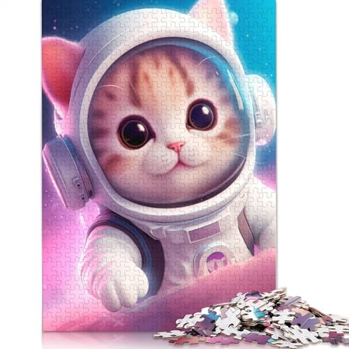 Rompecabezas de 1000 Piezas de gatito Astronauta Rojo Para Teenager, Regalo de Madera, rompecabezas Para adultos, rompecabezas Familiar, 1000 Piezas (75 x 50 cm) von GQmoney