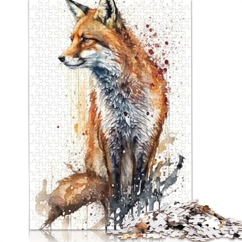 Rotfuchs-Puzzle für Erwachsene und Kinder, 1500 Teile, skurrile Herausforderung, Spielzeug, Lernspiele, Heimdekoration, Geschenke, 1500 Teile (85 x 57 cm) von GQmoney