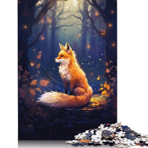 Rotfuchs im Wald, 1000-teiliges Puzzle für Kinder ab 18 Jahren – Familienaktivität, Puzzle, Lernspiele, schwierig und herausfordernd (75 x 50 cm) von GQmoney