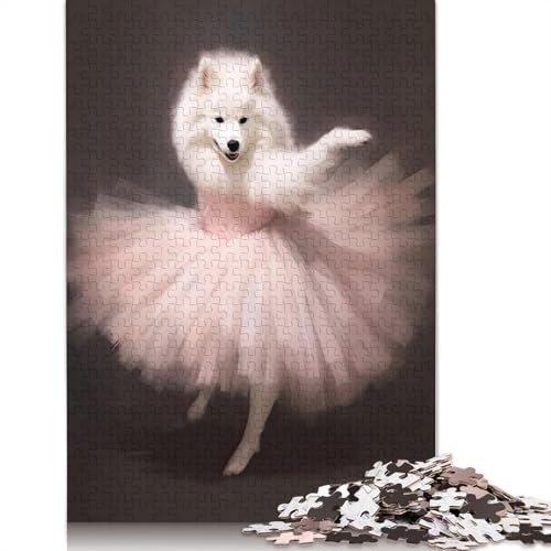 Samojeden-Ballerina-Puzzle für Erwachsene und Kinder. Skurriles Herausforderungsspielzeug, Lernspiel, Heimdekoration, ab 14 Jahren, 520 Teile (52 x 38 cm) von GQmoney