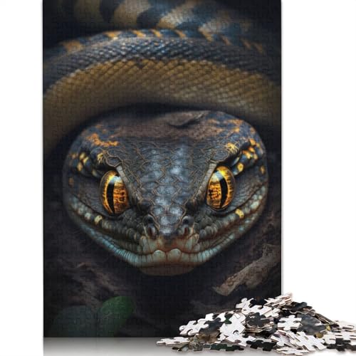 Schlange I Puzzle, rechteckig, Papppuzzle, Geschenk für Kinder ab 12 Jahren, 1500 Teile (85 x 57 cm) von GQmoney