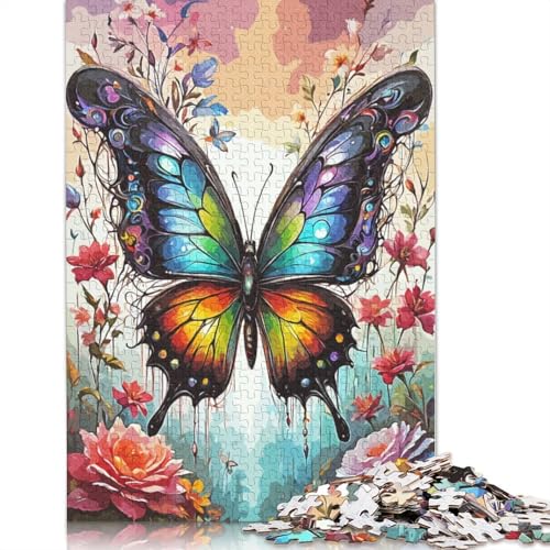 Schmetterlings-Blumen-Puzzle für Erwachsene, Lernspiel, Puzzle-Geschenke für Kinder ab 12 Jahren, 520 Teile (52 x 38 cm) von GQmoney