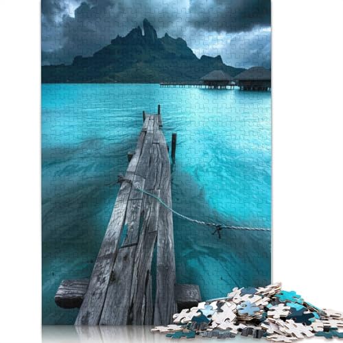 Serene Bora Bora Retreat Puzzles für Erwachsene ab 18 Jahren. Upe Lernspiele Puzzle für Erwachsene und Kinder, 520 Teile (52 x 38 cm) von GQmoney