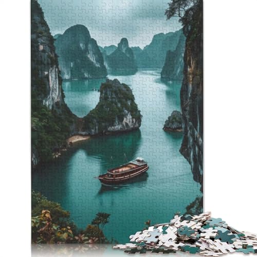 Serenity at Ha Long Bay Puzzle für Erwachsene, kreative Spiele, Puzzle-Geschenk für Jungen oder Mädchen, 520 Teile (52 x 38 cm) von GQmoney