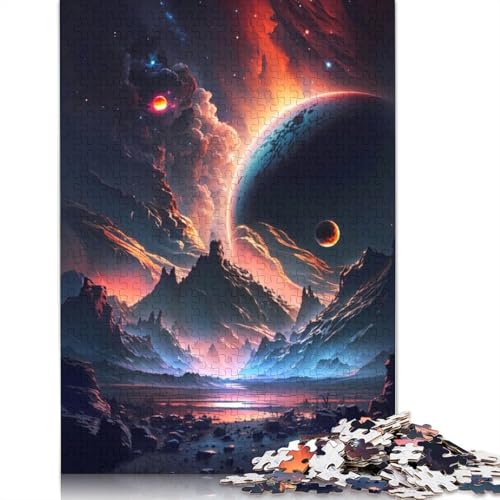 Space Fantasy Realms Puzzle für Erwachsene, 520 Teile, kreative Spiele, Puzzle, Geschenke für Männer, für Frauen, Männer, 520 Teile (52 x 38 cm) von GQmoney