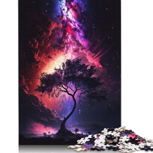 Space of Tree 1000-teiliges Puzzle für Erwachsene, Spielzeug, Denkspiel, Lernspiel für Erwachsene, Stressabbau, Heimdekoration, 1000 Teile (75 x 50 cm) von GQmoney