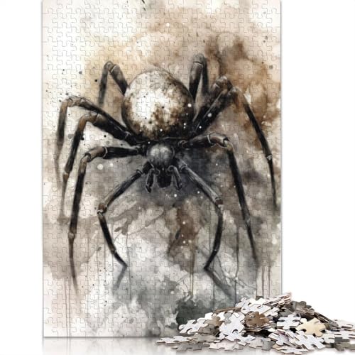 Spinnen-Puzzle mit Spinnentinte für Erwachsene und Kinder. Unmögliches Herausforderungsspielzeug, Lernspiele, Heimdekoration, ab 14 Jahren, 520 Teile (52 x 38 cm) von GQmoney