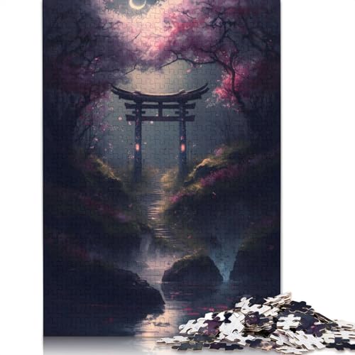 Spirituelles Torii-Tor, 1000-teiliges Puzzle für Erwachsene | | Familienspaß-Puzzles für Erwachsene, Geschenke, Denkspiele, 1000 Teile (38 x 26 cm) von GQmoney
