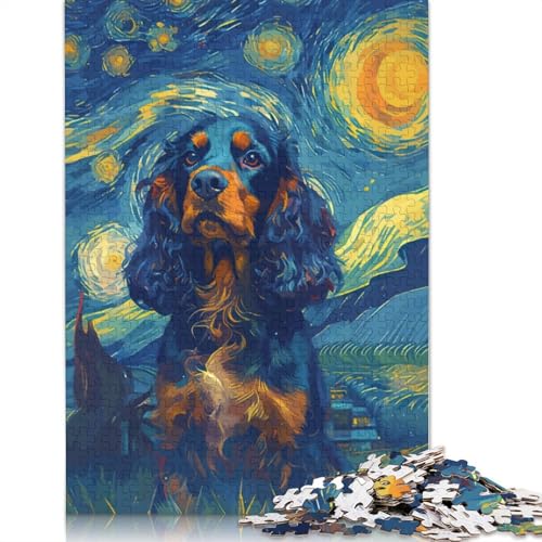 Starrynight Cocker Spaniel 1000 Puzzles für Erwachsene, Lernspiel, Puzzlespiele für Erwachsene für Jungen oder Mädchen, 1000 Teile (75 x 50 cm) von GQmoney
