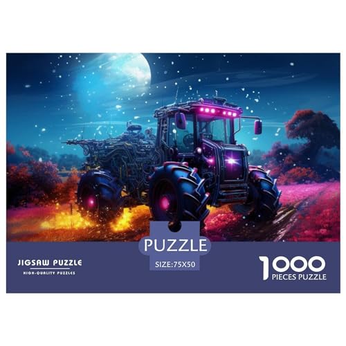 Stern-Traktor-Puzzle für Erwachsene, 1000 Teile, Kinderspielzeug, Familien-Puzzlespiele, Weihnachten, Geburtstag, Geschenke, Puzzle, pädagogisch, für Jungen und Mädchen, 1000 Teile (75 x 50 cm) von GQmoney