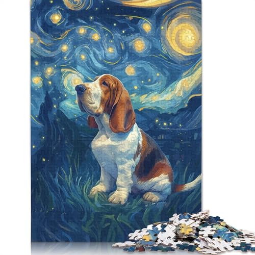 Sternennacht Bastet Hound 1000 Puzzles für Erwachsene, Spielzeug, Lernspiel, Herrenpuzzles für Erwachsene, für Erwachsene, Teenager, 1000 Teile (75 x 50 cm) von GQmoney
