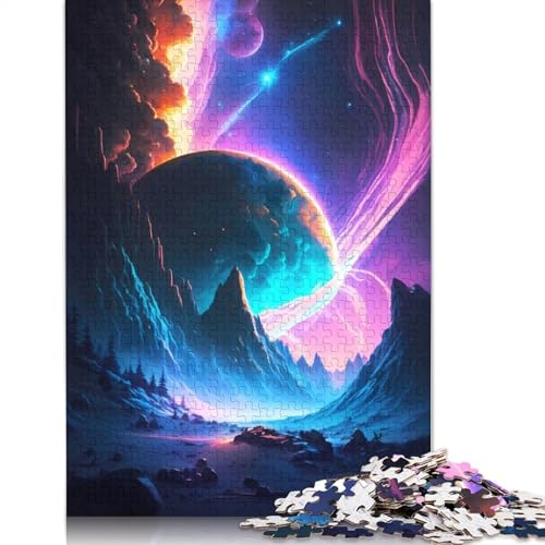 Stream of Aurora Planet Puzzle für Erwachsene, 1000 Teile, interessantes Puzzle zur Stressreduzierung für Frauen und Männer, 1000 Teile (75 x 50 cm) von GQmoney