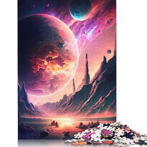 Stream of Galaxy 1000-teiliges Puzzle für Erwachsene, 100% recycelte Holzplatte, schwierige Puzzles für Frauen und Männer, 1000 Teile (75 x 50 cm) von GQmoney