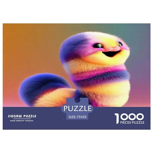 Süße Raupe, 1000-teiliges Puzzle für Erwachsene, 1000-teiliges Puzzle für Erwachsene, Lernspiele, 1000 Teile (75 x 50 cm) von GQmoney