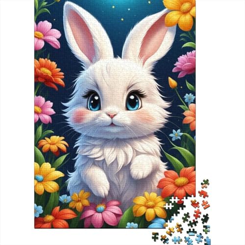 Süßes Häschen-Puzzle-Spielzeug, Lernspiel, Premium-Karton-Puzzle für Erwachsene und Kinder, 1000 Teile (75 x 50 cm) von GQmoney
