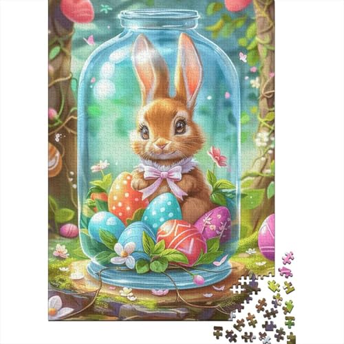 Süßes Häschen-Puzzle-Spielzeug, Lernspiel, Premium-Karton-Puzzle für Erwachsene und Kinder, 1000 Teile (75 x 50 cm) von GQmoney