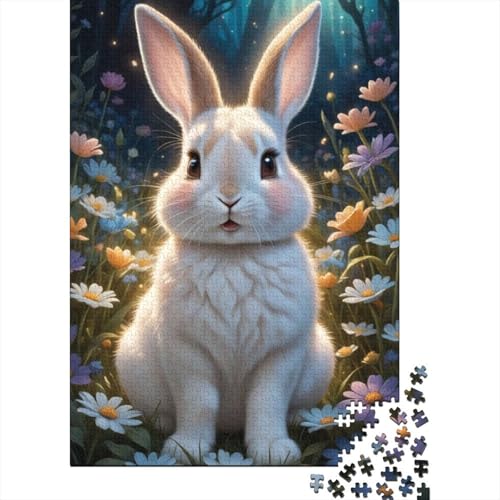 Süßes Häschen-Puzzle-Spielzeug, Lernspiel, Premium-Karton-Puzzle für Erwachsene und Kinder, 1000 Teile (75 x 50 cm) von GQmoney