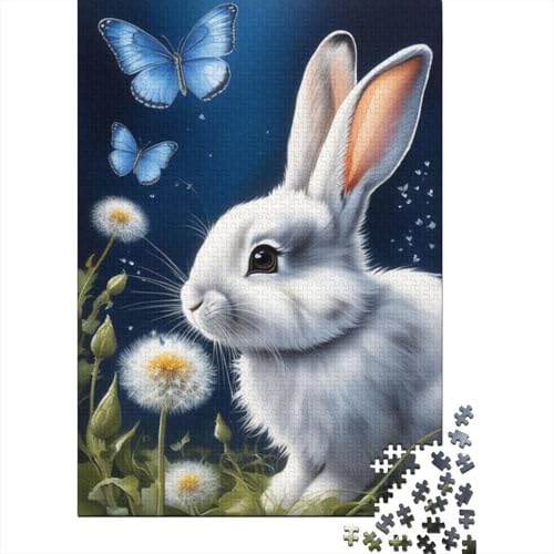 Süßes Häschen-Puzzle-Spielzeug, Lernspiel, Premium-Puzzle aus Karton für Erwachsene und Kinder, 1000 Teile (38 x 26 cm) von GQmoney