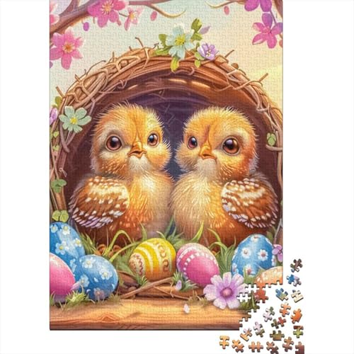 Süßes Küken-Puzzle, Premium-Puzzle aus 100% recyceltem Karton, für Kinder und Erwachsene ab 12 Jahren, 1000 Teile (38 x 26 cm) von GQmoney