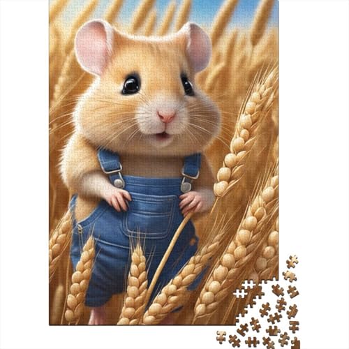 Süßes Maus-Puzzle, Dekompressionsspielzeug, rechteckiges Papierpuzzle für Kinder und Erwachsene ab 12 Jahren, 1000 Teile (38 x 26 cm) von GQmoney