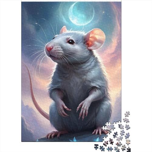 Süßes Maus-Puzzle, Familienspaß, rechteckiges Papierpuzzle für Jungen oder Mädchen, 1000 Teile (75 x 50 cm) von GQmoney
