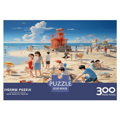 Sunny_Beach Puzzle für Erwachsene, 300, klassisches Puzzle, entspannendes Holzpuzzlespiel, Denksportaufgabe, 300 Teile (40 x 28 cm) von GQmoney