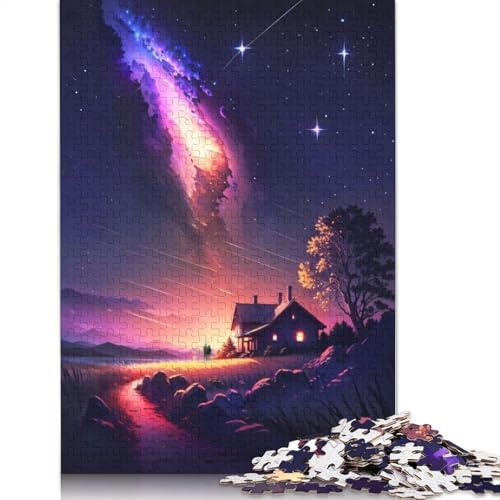 Sunset Stardust Retreat Puzzles für Erwachsene, 520 Teile, Holzpuzzles für Teenager, Geschenke, Lernspiel für Erwachsene und Teenager, 520 Stück (52 x 38 cm) von GQmoney