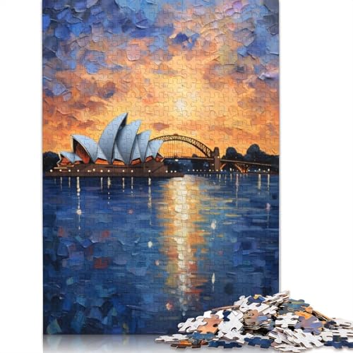 Sydney Opera House Puzzle für Erwachsene, Spielzeug, Lernspiel, schwierige Puzzles für Kinder ab 12 Jahren, 1000 Teile (75 x 50 cm) von GQmoney