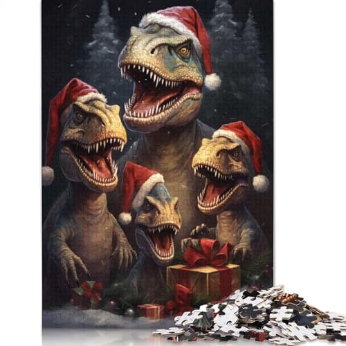 T-Rex Weihnachts-Familienpuzzle, 1000 Teile, für Erwachsene und Jugendliche ab 12 Jahren, 1000 Teile (38 x 26 cm) von GQmoney