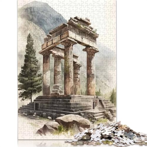 Tempel des Apollo in Delphi, Puzzle für Erwachsene, 1000 Teile, Papierpuzzles für Jugendliche ab 12 Jahren, 1000 Teile (75 x 50 cm) von GQmoney