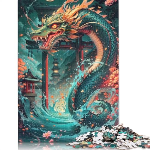 Tidal Dragon Puzzles 1500 Teile Holzpuzzles Puzzle für Erwachsene und Jugendliche für Erwachsene und Jugendliche ab 12 Jahren 1500 Teile (85 x 57 cm) von GQmoney
