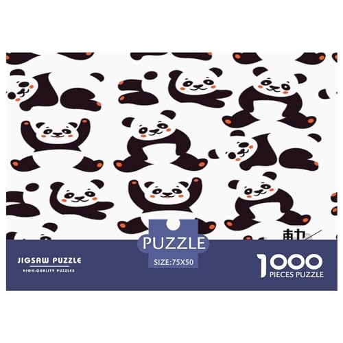 Tier-Panda-Puzzle, 1000 Teile, Puzzle für Erwachsene, Intellektuelles Spiel, Puzzle-Spielzeug für Erwachsene und Kinder, 1000 Teile (75 x 50 cm) von GQmoney