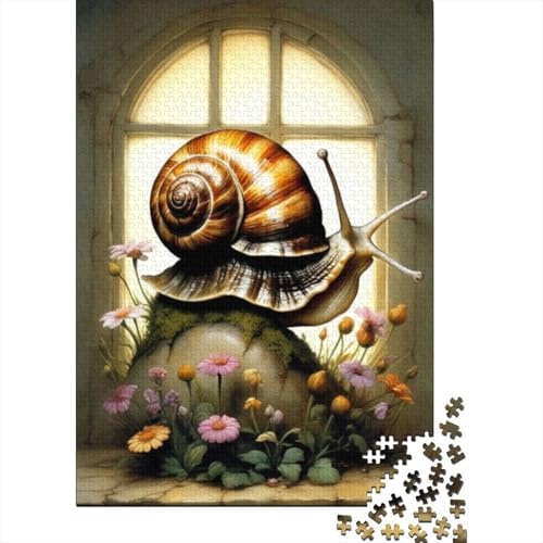 Tier-Schnecken-Puzzle, 100% recycelter Karton, 100% recycelter Karton, Puzzle für Jungen oder Mädchen, 1000 Teile (38 x 26 cm) von GQmoney