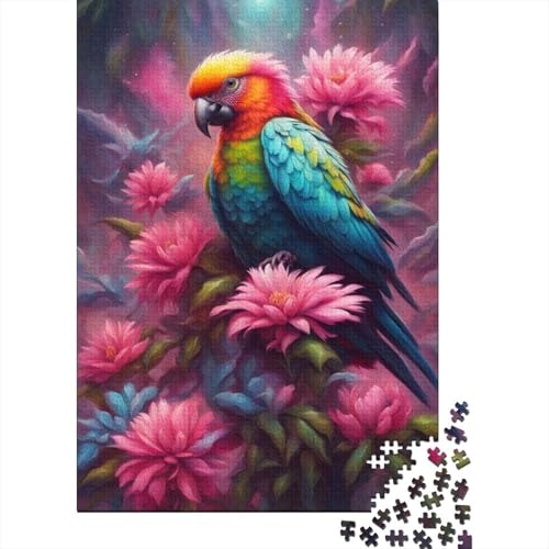 Tierkunst-Papagei-Puzzle-Spielzeug, Lernspiel, Premium-Karton-Puzzle für Erwachsene und Kinder, 1000 Teile (38 x 26 cm) von GQmoney