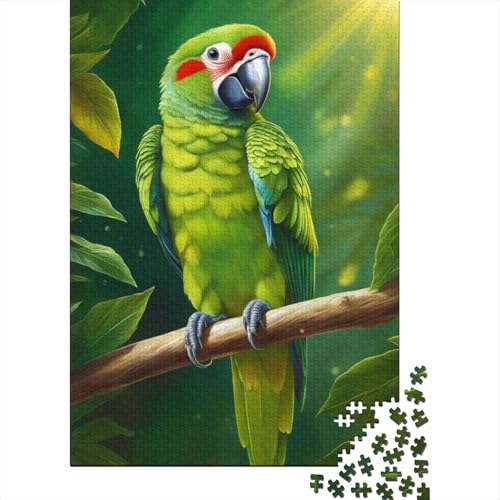 Tierkunst-Papageien-Puzzle, Dekompressionsspielzeug, rechteckiges Papierpuzzle für Kinder und Erwachsene ab 12 Jahren, 1000 Teile (38 x 26 cm) von GQmoney