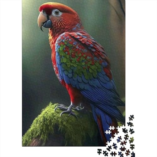 Tierkunst-Papageien-Puzzle, schwierige Herausforderung, 100% recycelter Karton, Puzzle für Kinder und Erwachsene, 1000 Teile (38 x 26 cm) von GQmoney