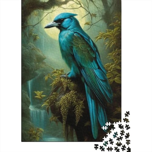 Tierkunst-Vogel-Puzzle, Premium-Puzzle aus 100% recyceltem Kartonpapier, rechteckig, für Erwachsene, einzigartiges, 1000 Teile (38 x 26 cm) von GQmoney